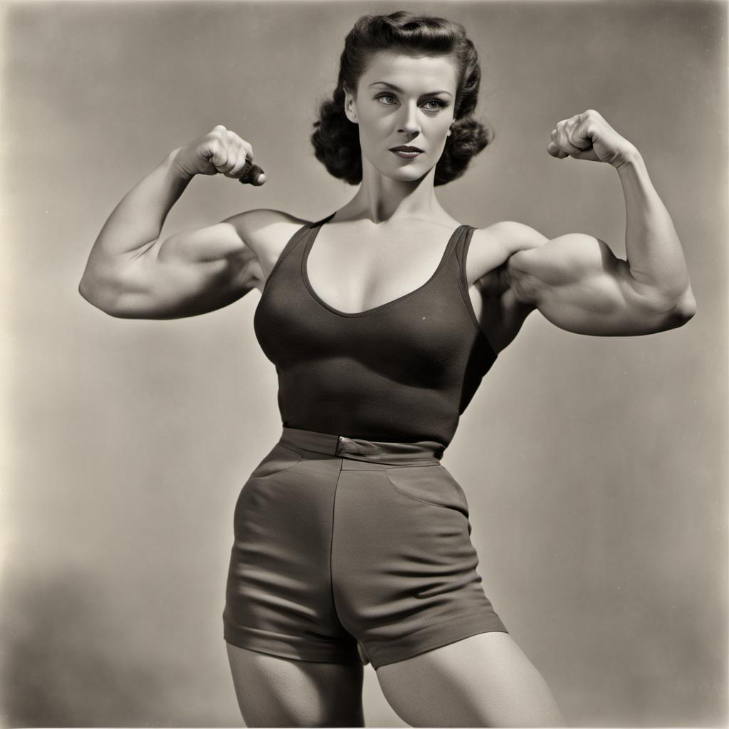 1940s Muscular Body building Biceps Woman By Ashw1990 On DeviantArt 1940s-muscular-body-building-biceps-woman-by-ashw1990-on-deviantart
