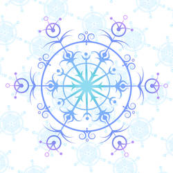 intricate snowflake - colour
