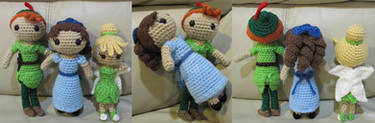 Peter Pan Wendy Darling Tinker Bell Amigurumi