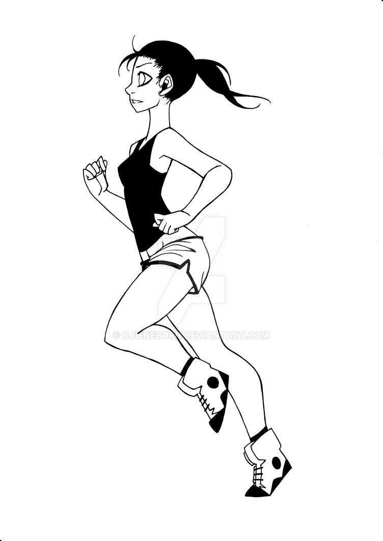 Deviantart Front View Running Running Girl by DjienEborh on DeviantArt