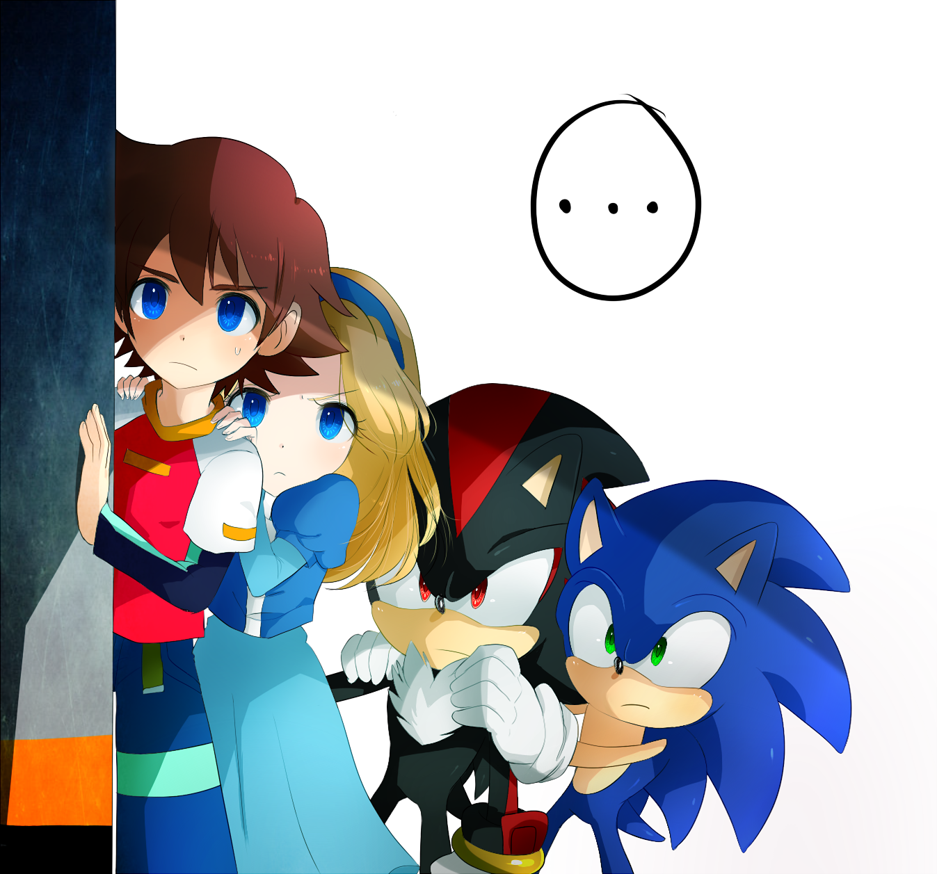 sonic the hedgehog, shadow the hedgehog, and maria robotnik (sonic