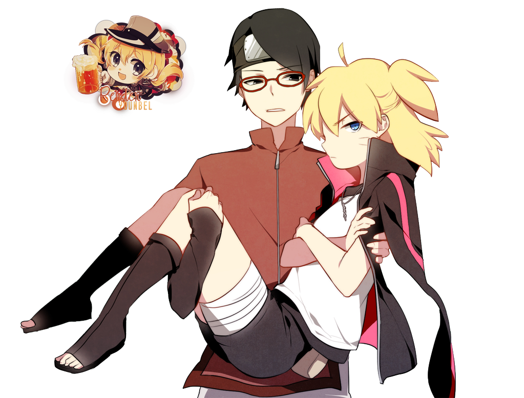 Boruto And Sarada Render By Younbel2000 By Younbel2000 On Deviantart