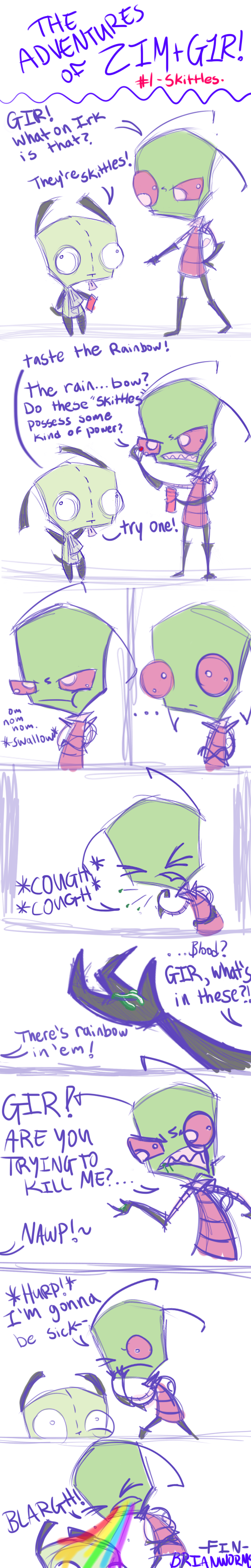 Adventures of Zim + GIR - Skittles