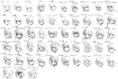 50 Expressions Anime
