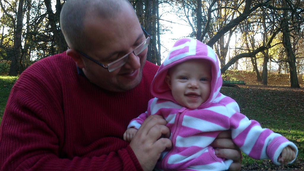 Sophie with her dad.