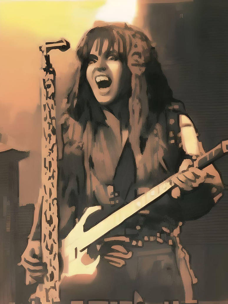Blackie Lawless rockstar Lead singer Wasp Cartoon by CroakRocker on ...