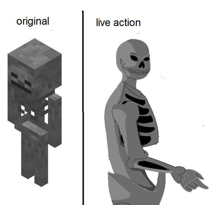 minecraft movie skeleton by KenDragoon25 on DeviantArt