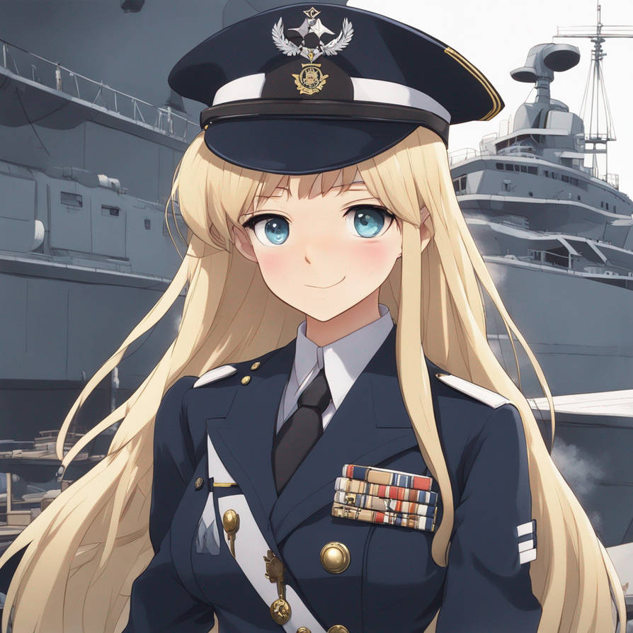 Azure lane KMI Bismark WW2 Warship girl with blo by Dynaroth on