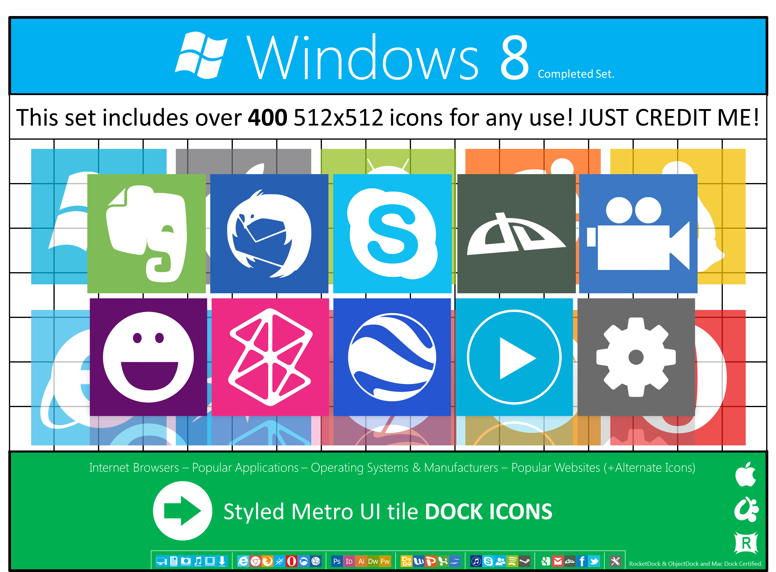 Metro UI Dock Icon Set - 40 NEW ICONS+.ICO UPDATE by dAKirby309 on ...