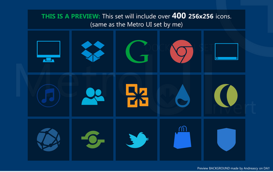 PREVIEW - Metro Uinvert Dock Icon Set COMING SOON