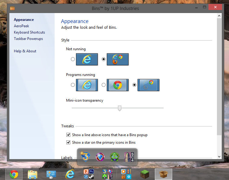Bins by 1UP Industries (Windows Taskbar App) by dAKirby309 on DeviantArt