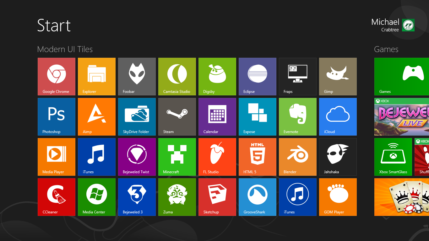 Visual Update on Modern UI Tiles Project by dAKirby309 on DeviantArt