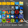 Flat Colors Icon Set - PREVIEW #1
