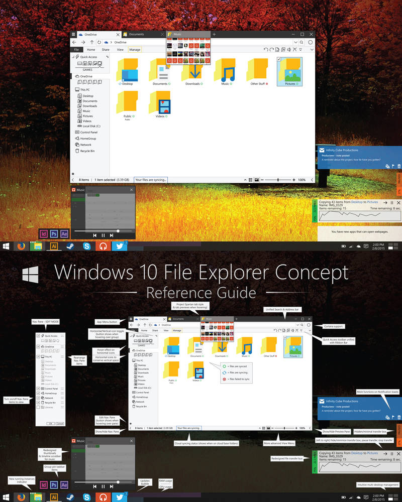 V1 Windows 10 File Explorer Concept (HD) by dAKirby309 on DeviantArt