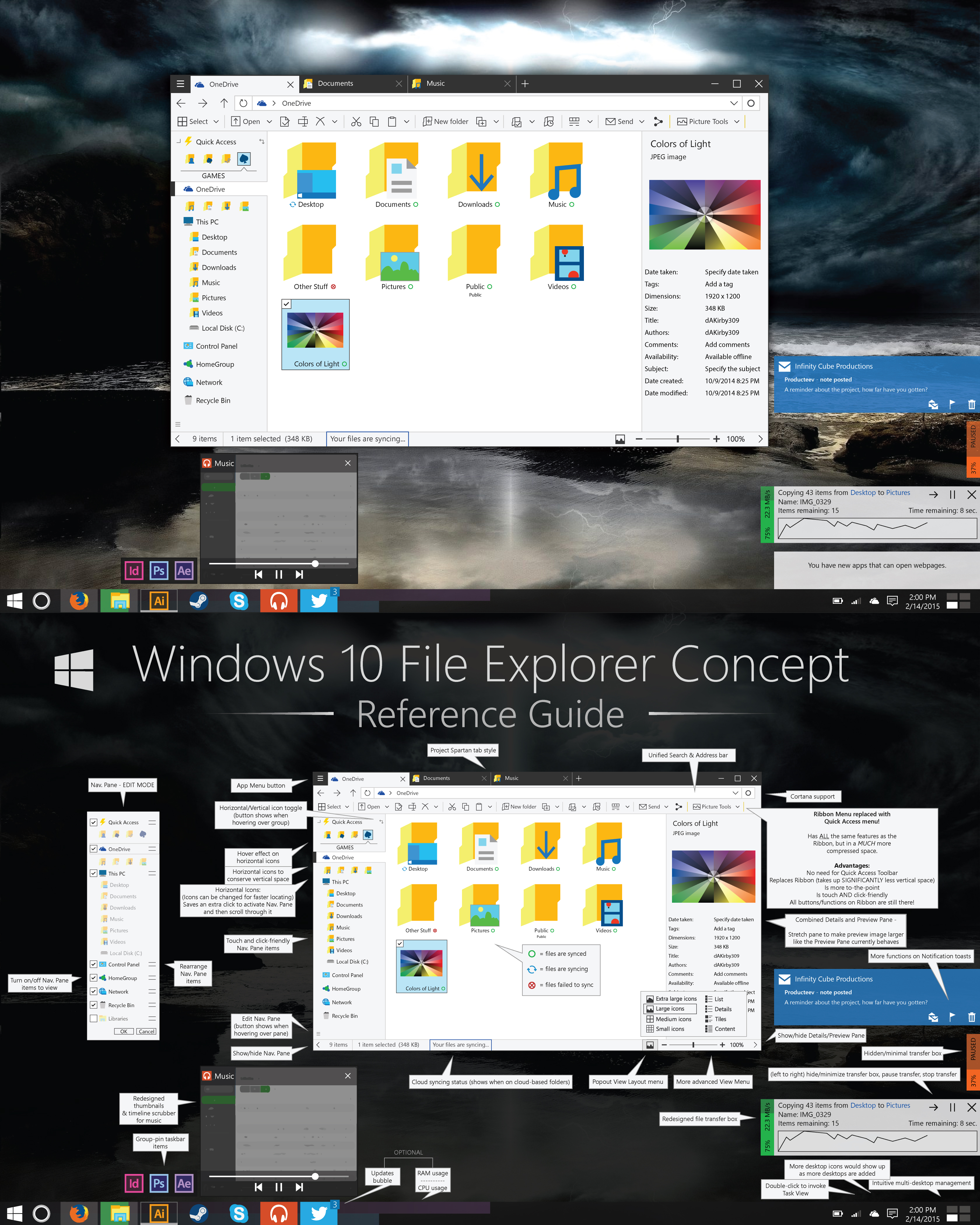 Windows Ribbon Theme V3 Windows 10 Explorer Concept - Reimagined Ribbon by dAKirby309 on ...