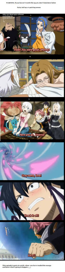 Fairy tail ep 171 pairing moments