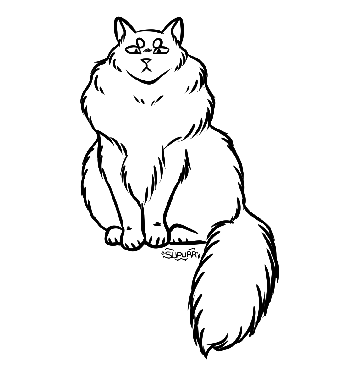 f2u fluffy cat base by supurrnovae on DeviantArt