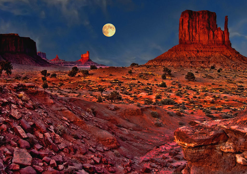 Monument Valley-Moonrise