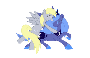 [My Little Pony] Derpy Glomps Princess Luna