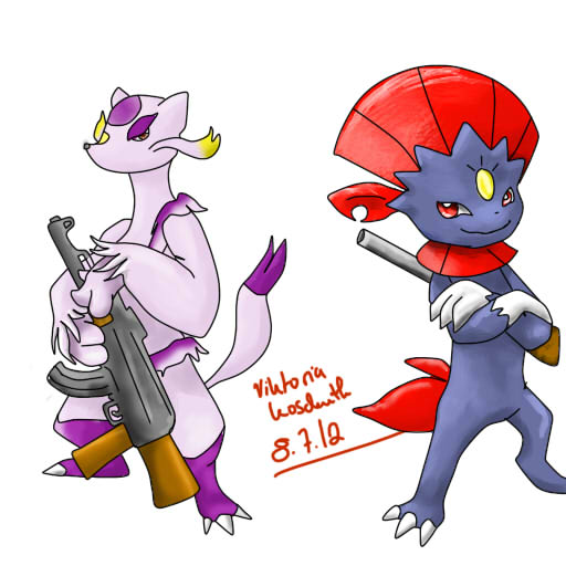 Weavile and Mienshao