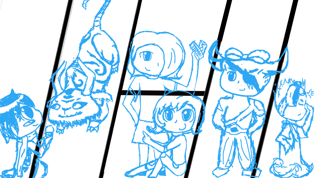 Youtube Channel Art In progress sketch by likikoari on DeviantArt