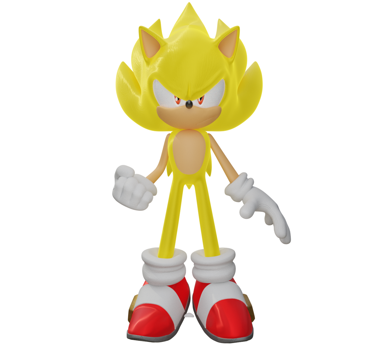 Super Sonic Render by mariosonic2520 on DeviantArt