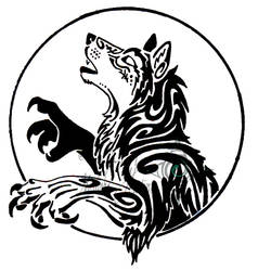 Wolf in the Moon -tribal-