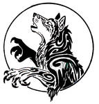Wolf in the Moon -tribal- by Nashoba-Hostina