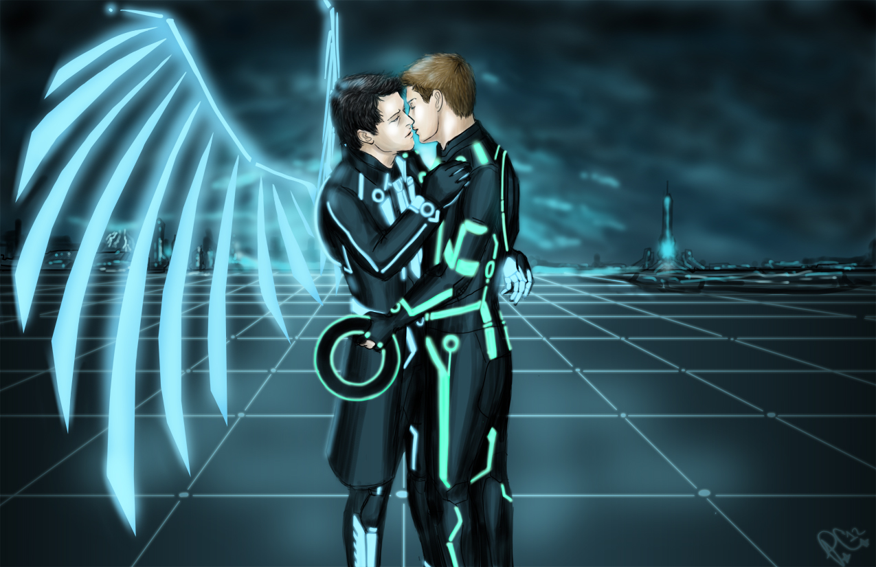 destiel - TRON au by moloko-plus