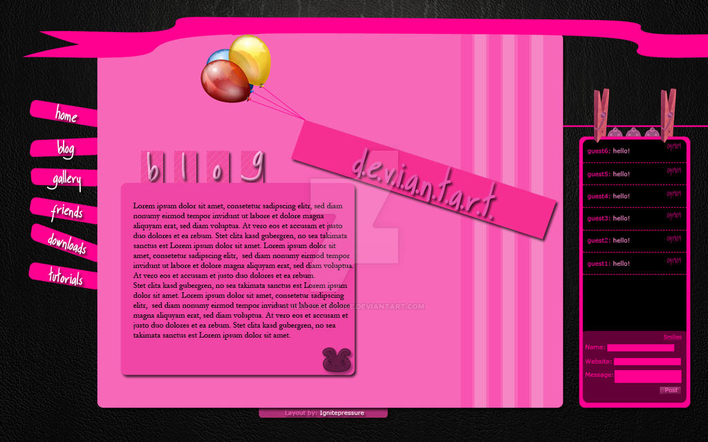 Pink UI by ignitepressure on DeviantArt