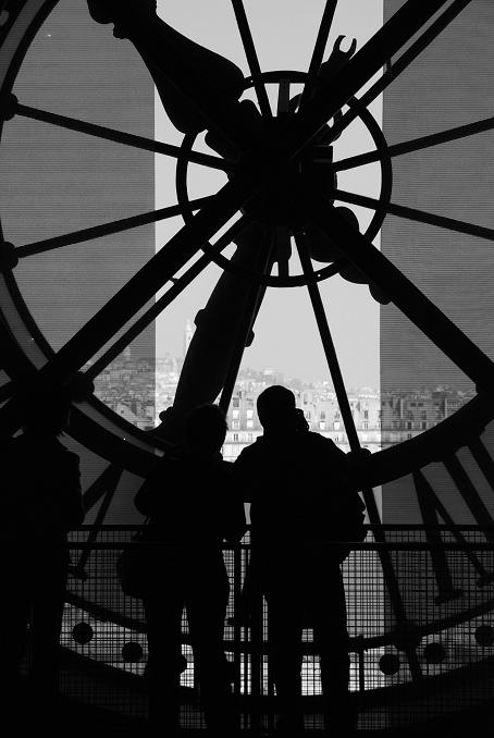 paris from the back of a clock