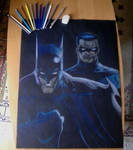 Batman and Nightwing by mystic17