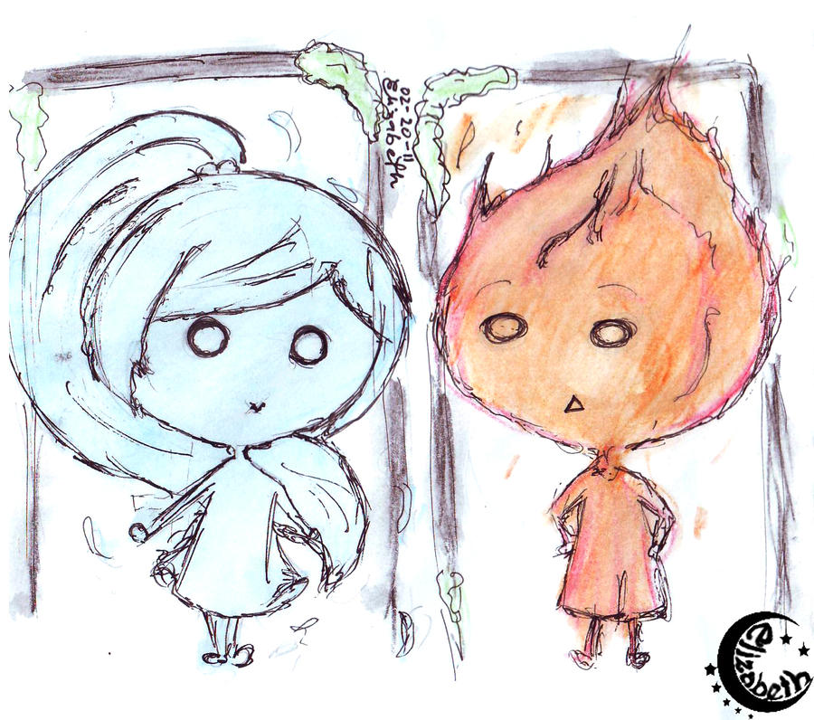 Fire boy and water girl diaper mishap by FireSquidcookie on DeviantArt