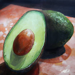 Avocado Mini Painting - Oils