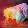 Colorful Buffalo Art - The Drifter