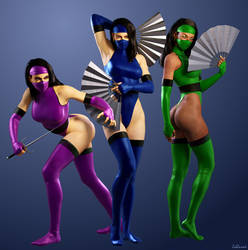 Kitana, Mileena and Jade - Malibu Comics