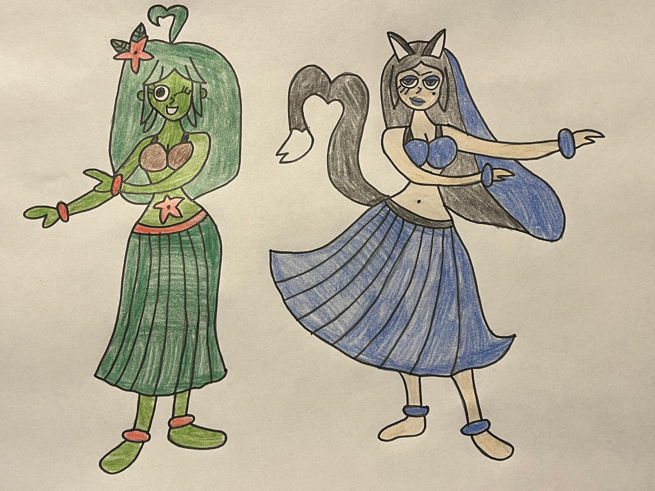 Hula Dancing Kitten and Cactus by Bbaltierra on DeviantArt