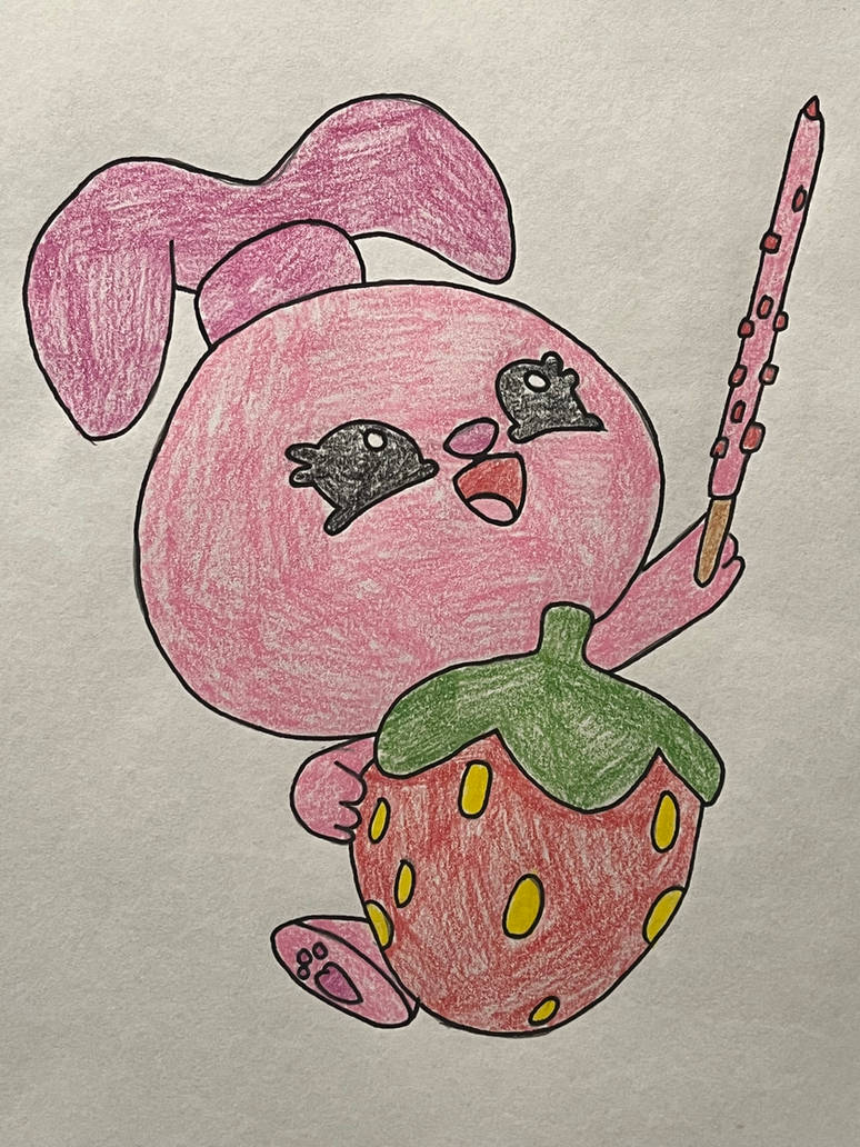 Strawberry Pocky Rabbit by Bbaltierra on DeviantArt