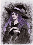 Day6 Inktober - Lavender Witch by ARiA-Illustration