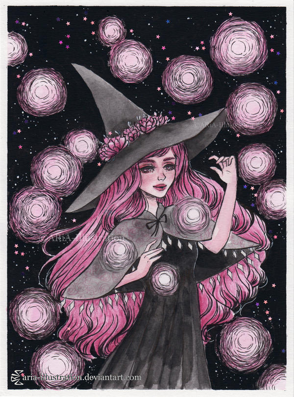 Magical orbs- Day 2. Inktober18 by Aria-Illustration on DeviantArt