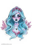 Pearlescent mermaid by ARiA-Illustration