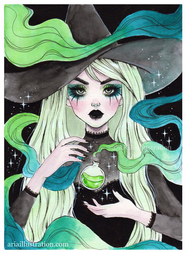 Toxic potion witch by ARiA-Illustration on DeviantArt