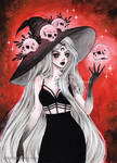 Skull collector witch by ARiA-Illustration