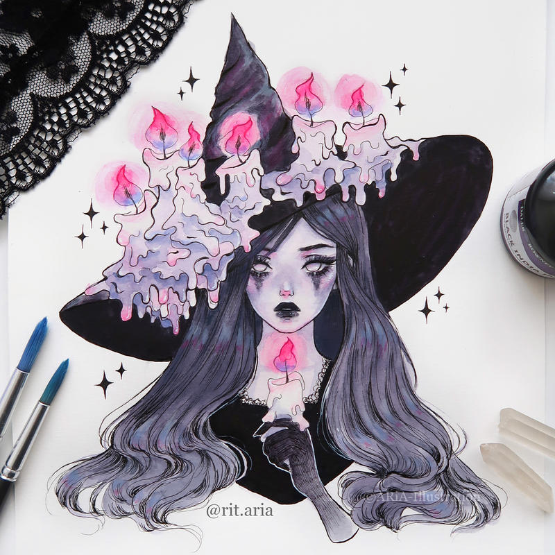 Candle witch by Aria-Illustration on DeviantArt