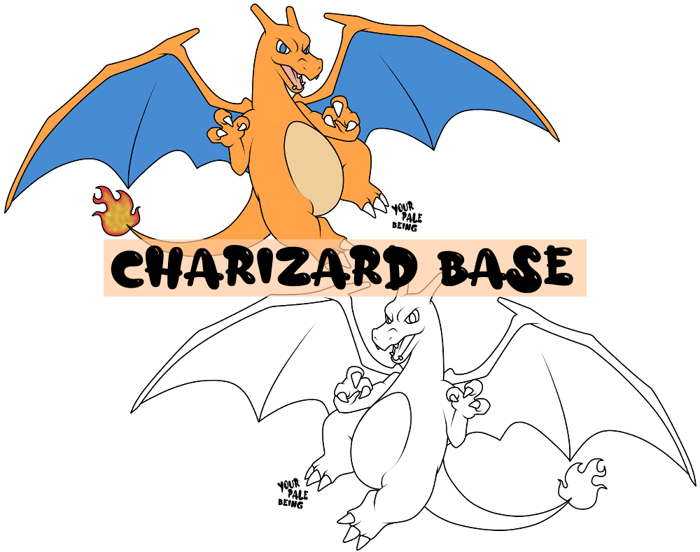 F2U - Charizard Base by YourPaleBeing on DeviantArt