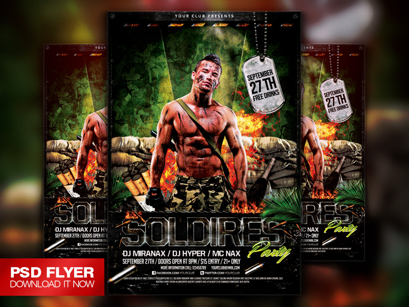 Soldiers / Army / Military Flyer Template PSD by Art-MiraNAX on DeviantArt