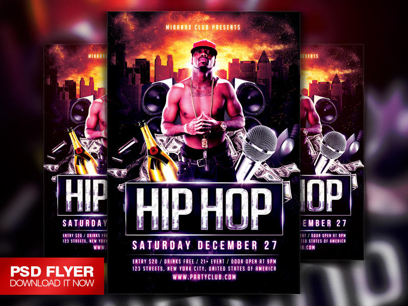 Underground Hip Hop Rap Flyer Template PSD by ArtMiraNAX on DeviantArt