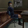 Officer at her office