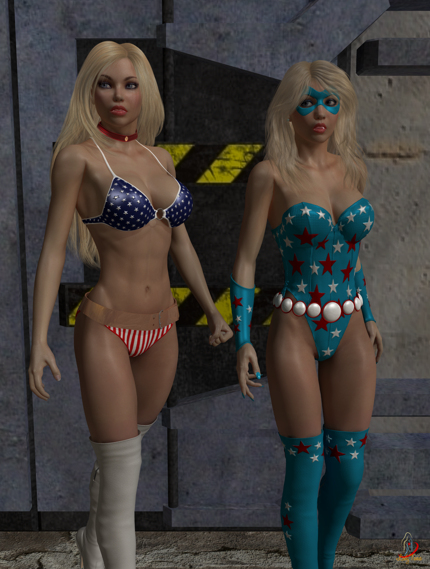 Star Spangled Girl and Lady Liberty