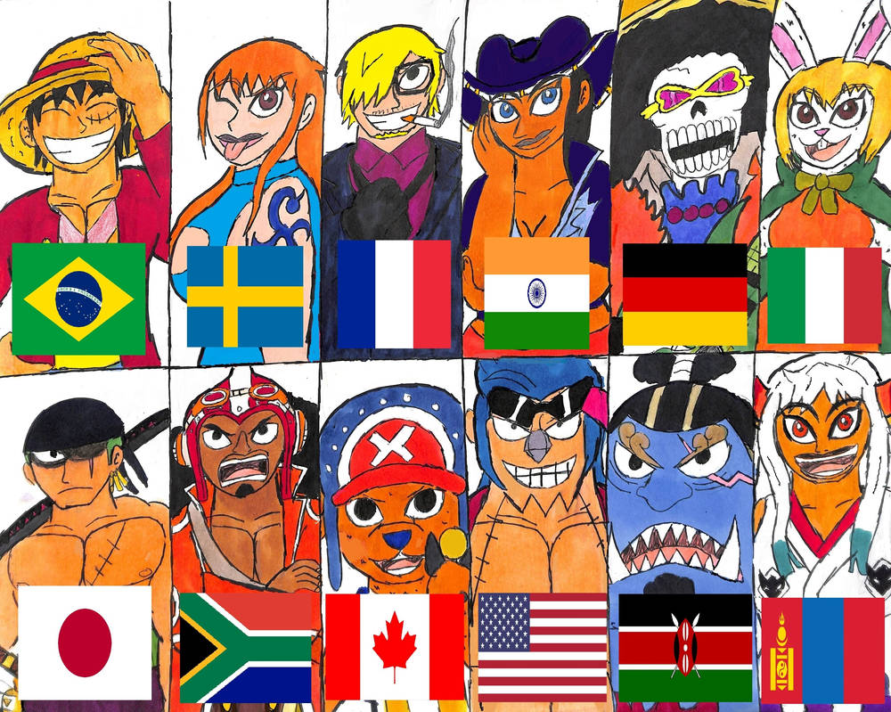 One Piece Cast Nationalities The Strawhats Nationalites by TheGreatBurg on DeviantArt